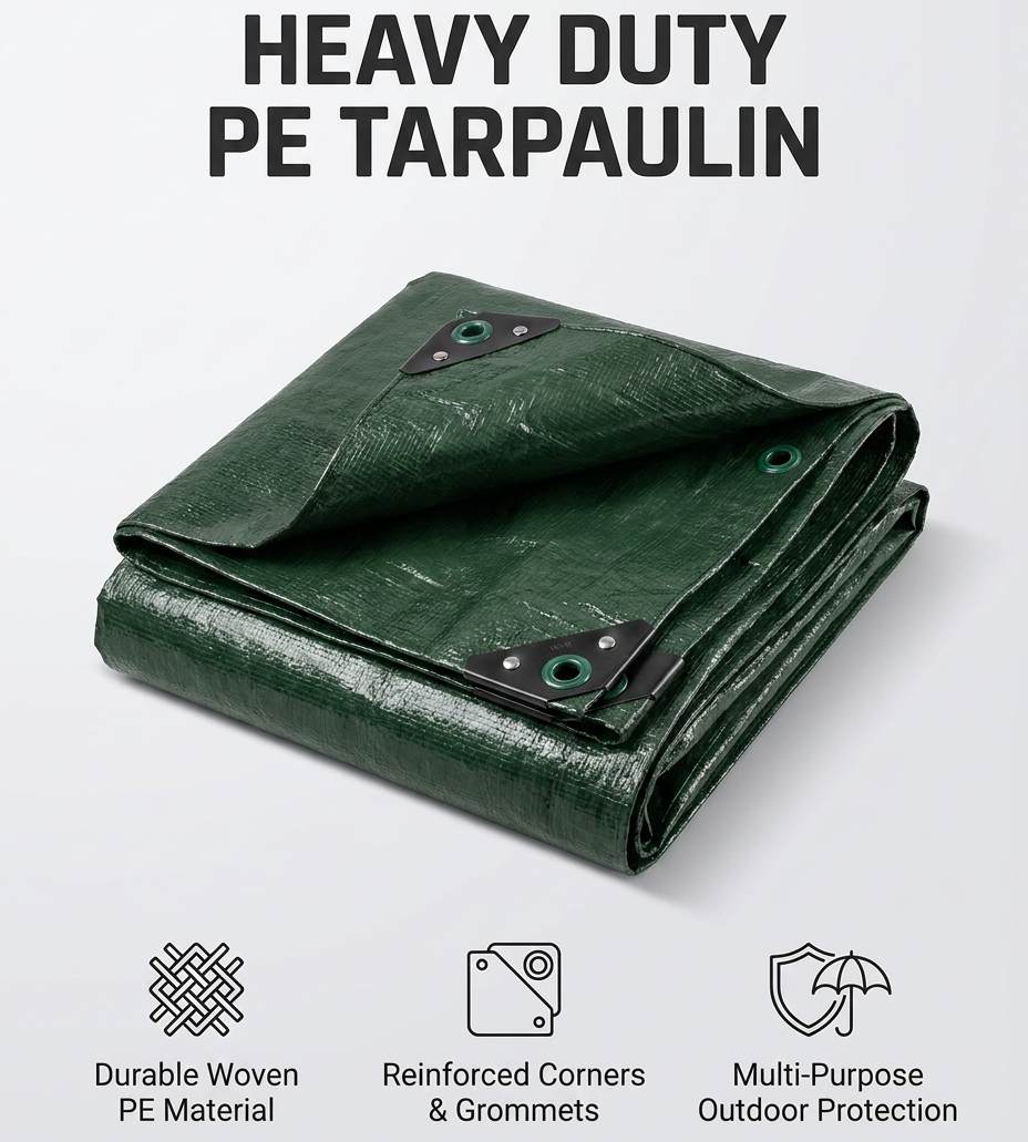 Αδιάβροχο Πολλαπλών Χρήσεων Heavy Duty, αντιανεμικό, ανθεκτικό στην υπεριώδη ακτινοβολία, μουσαμά PE